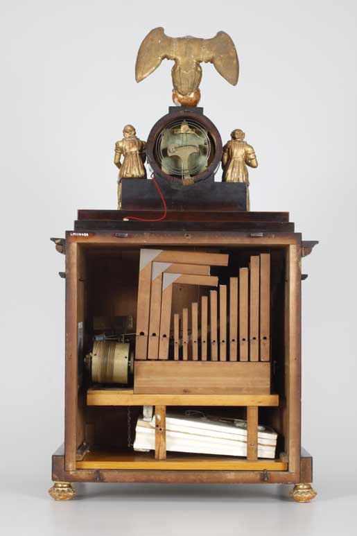 Wiener Flötenuhr, Rückseite