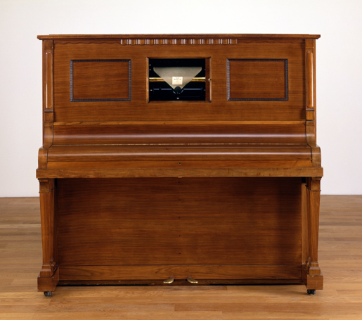 Welte-Mignon Gaveau upright piano, open