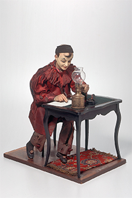Pierrot writing animated figure