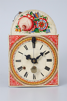 Wooden gear clock with glass carillon