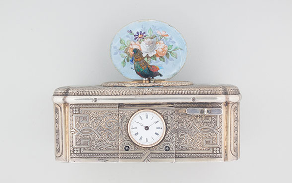 Jewellery box with bird automaton